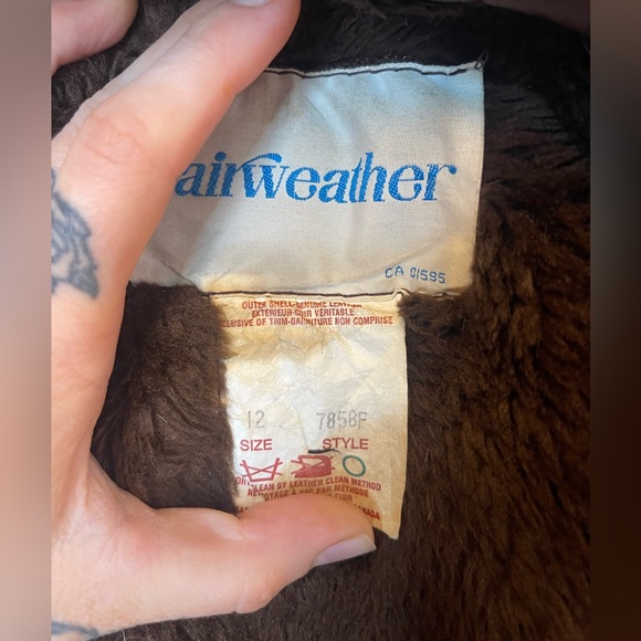 Vintage 70s genuine leather & fur duster - excellent condition - Picture 4 of 6